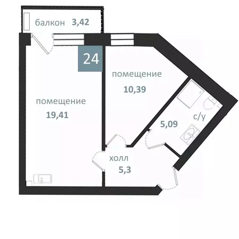 2-к кв. Калининградская область, Балтийск  (43.61 м) - Фото 0