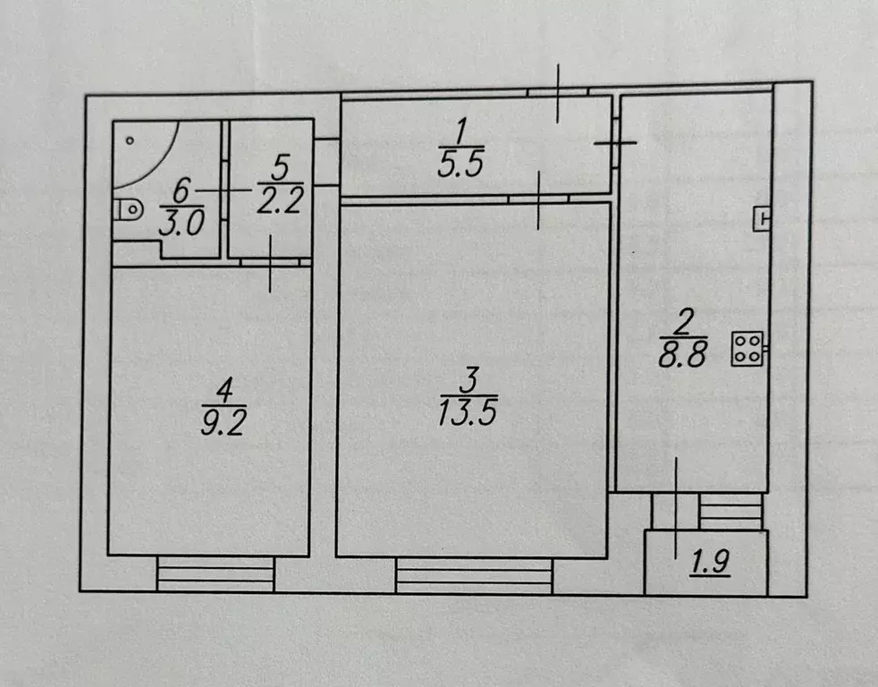 2-к кв. Саратовская область, Саратов Гвардейская ул., 44Б (42.0 м) - Фото 0