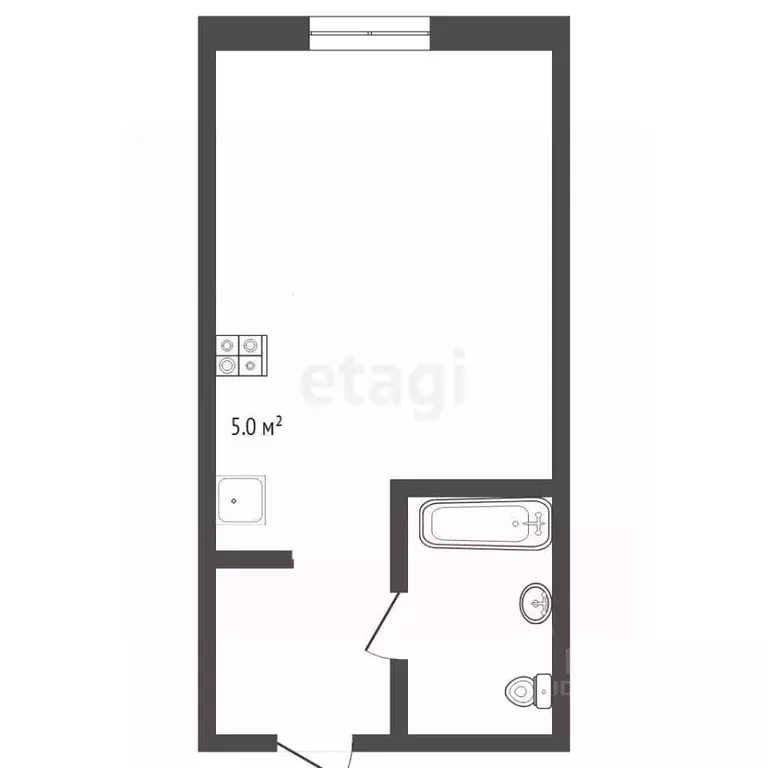 Студия Тюменская область, Тюмень ул. 50 лет Октября, 57В (25.7 м) - Фото 2