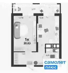 1-комнатная квартира: посёлок Знаменский, микрорайон Родные Просторы ... - Фото 0