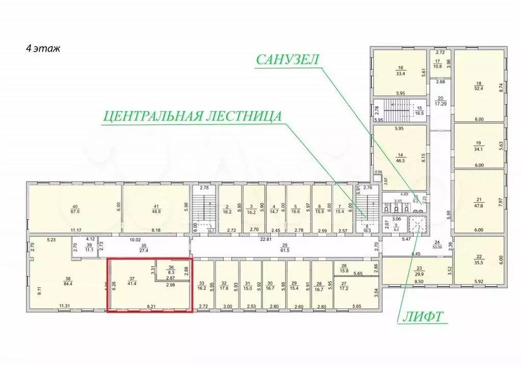 Офис, 49.7 м - Фото 0