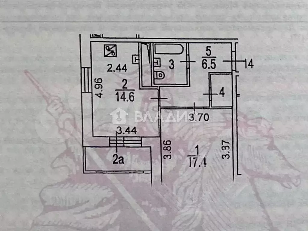 1-к. квартира, 44 м, 4/19 эт. - Фото 0