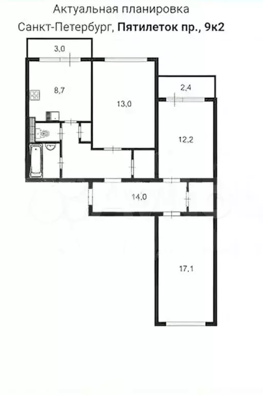 3-к. квартира, 72 м, 3/10 эт. - Фото 0