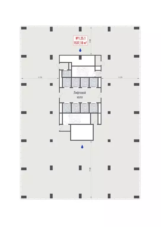 Офис (1537.18 м) - Фото 1