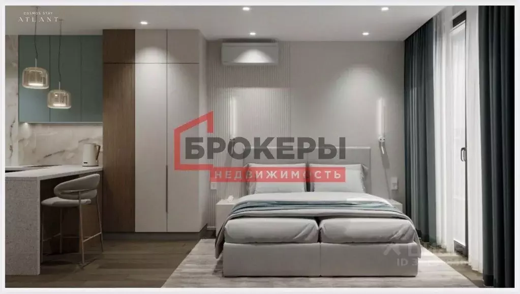 Студия Севастополь ул. Парковая, 7 (28.6 м) - Фото 1