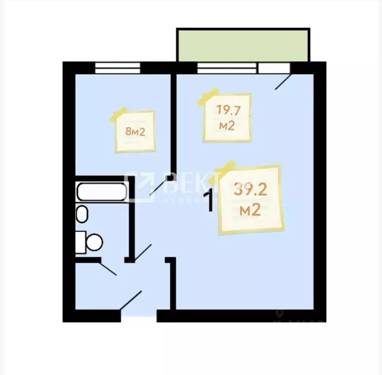 1-к кв. Ивановская область, Тейково ул. Щорса, 18 (39.2 м) - Фото 2