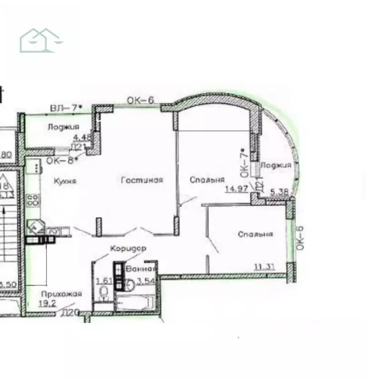 3-к кв. Воронежская область, Воронеж Краснознаменная ул., 57/2 (85.0 ... - Фото 2