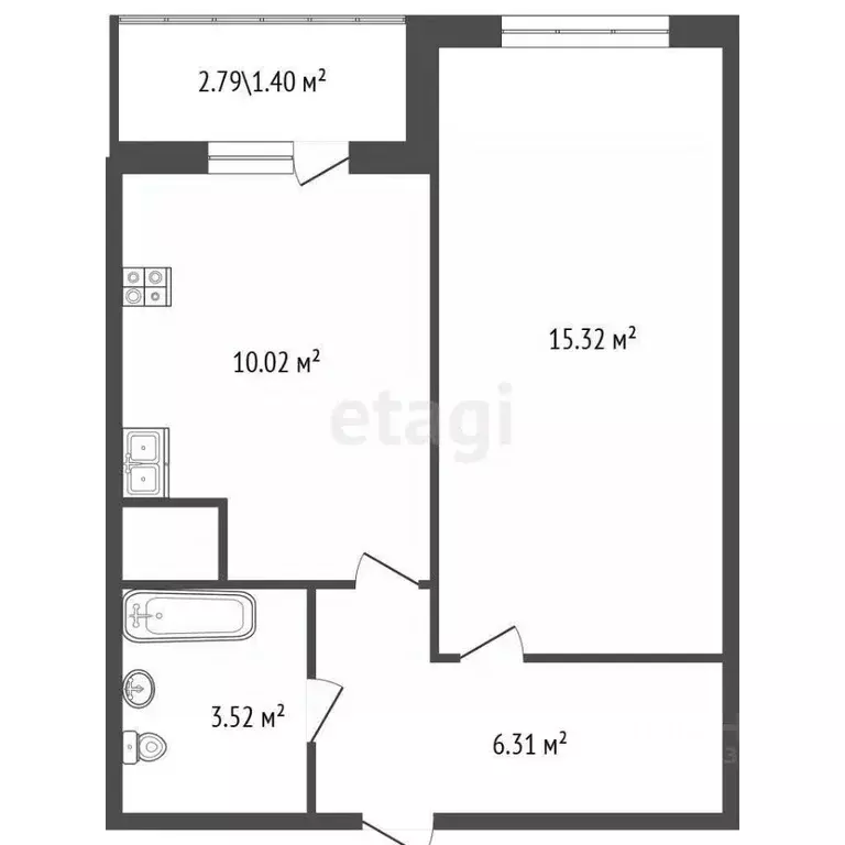 1-к кв. Санкт-Петербург Усть-Славянка тер., ул. Славянская, 8 (34.4 м) - Фото 1