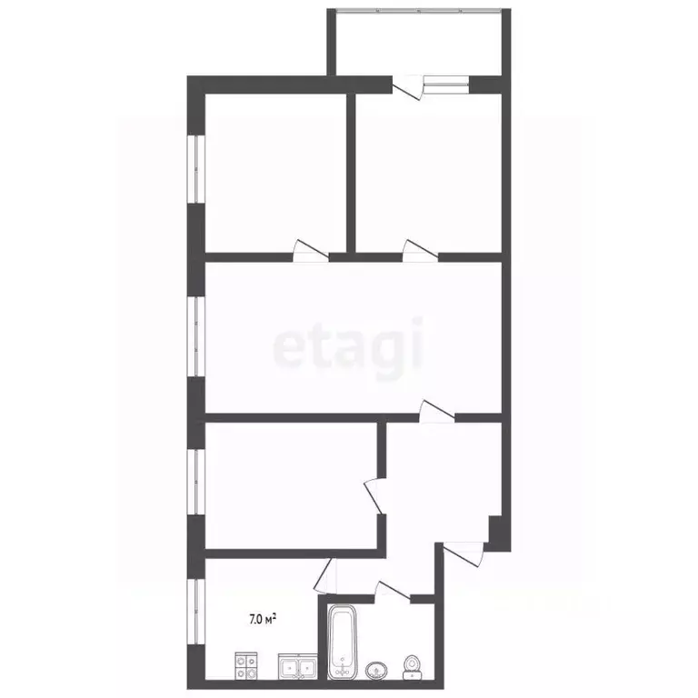 3-к кв. Москва Реутовская ул., 22 (62.5 м) - Фото 2