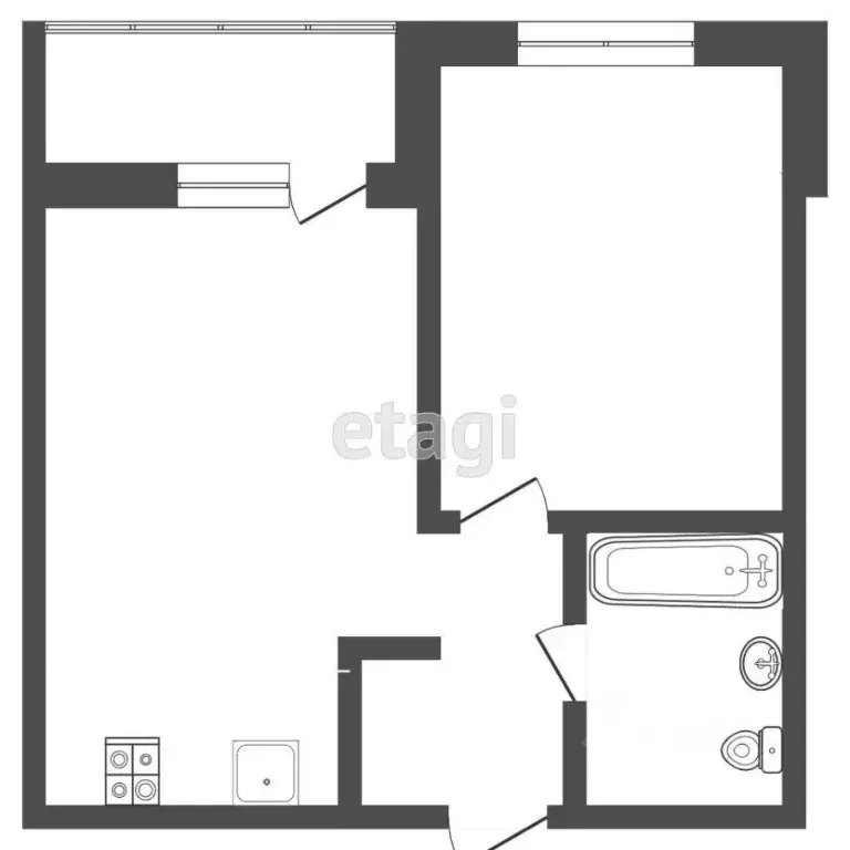 1-к кв. Тюменская область, Тюмень ул. Николая Глебова, 3 (40.08 м) - Фото 1