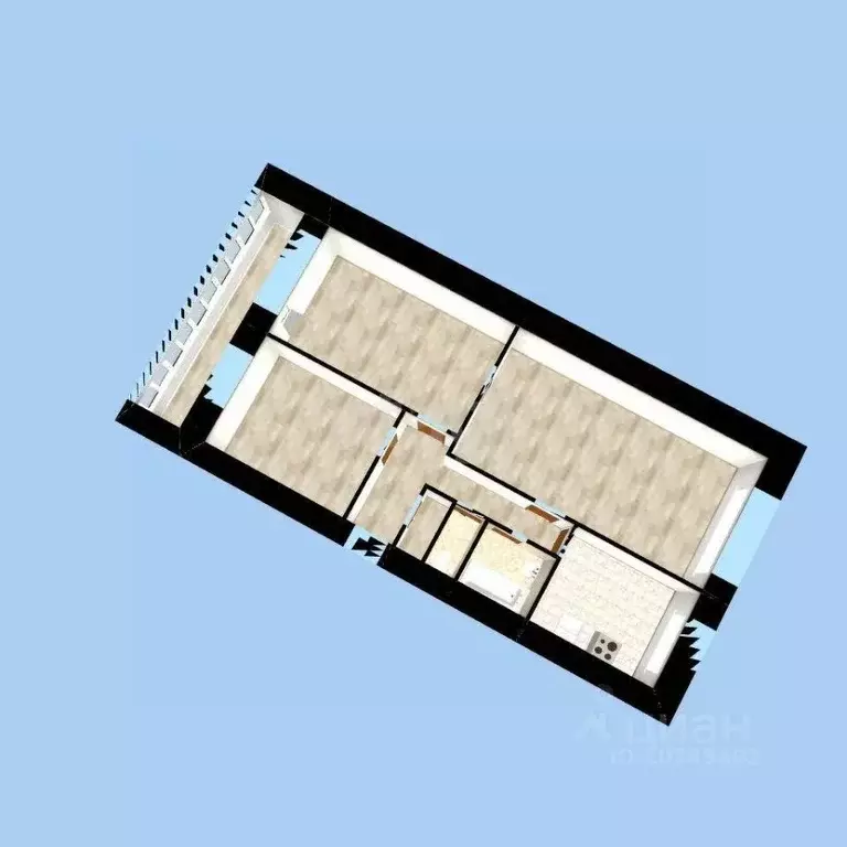 3-к кв. Башкортостан, Уфа ул. Заки Валиди, 60 (60.0 м) - Фото 1