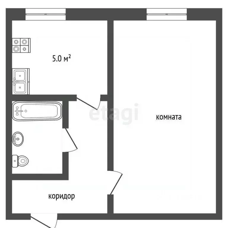 1-к кв. Ярославская область, Углич ул. Старостина, 10 (30.6 м) - Фото 0
