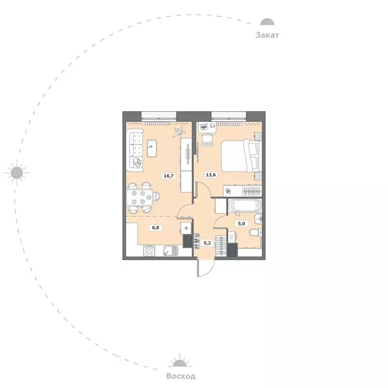 1-комнатная квартира: Череповец, Октябрьский проспект, 96 (47.3 м) - Фото 1