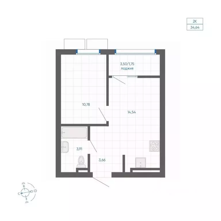 1-к кв. Челябинская область, Челябинский городской округ, пос. ... - Фото 1