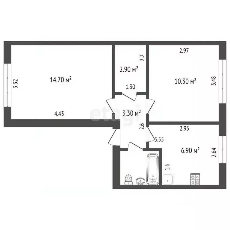 2-к кв. Марий Эл, Сернур городское поселение, Сернур пгт ул. Марии ... - Фото 0