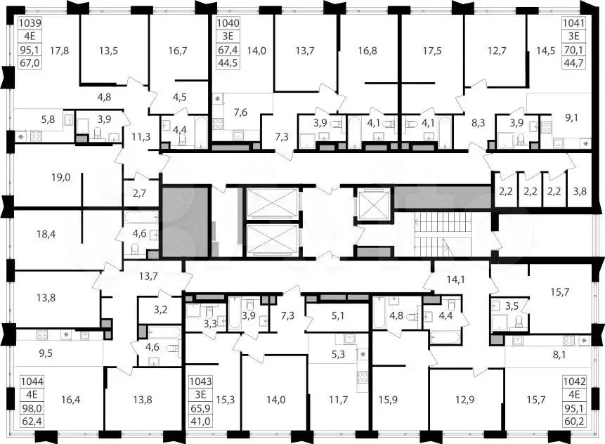 2-к. квартира, 70,1м, 10/24эт. - Фото 1