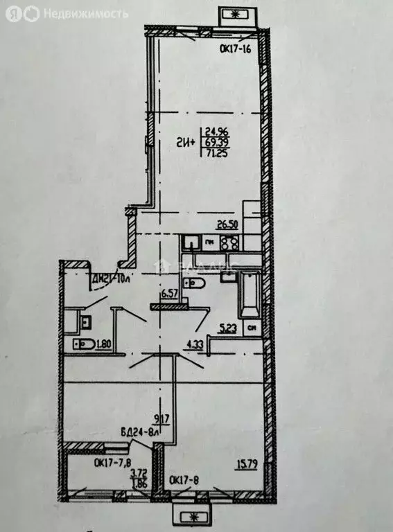 3-комнатная квартира: Пенза, улица Измайлова, 58А (69.3 м) - Фото 0
