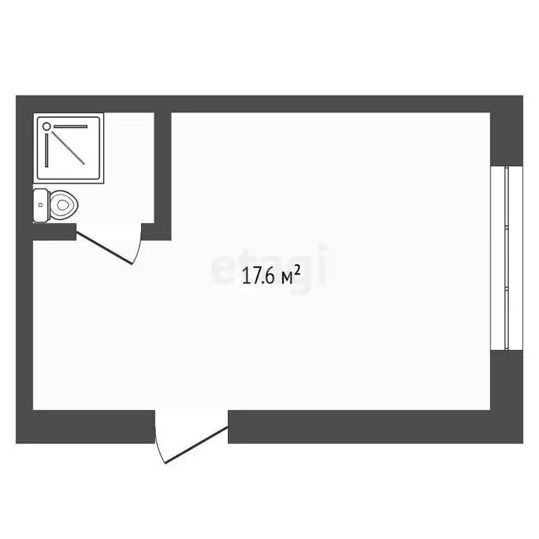 1к в -комнатной квартире (11.9 м) - Фото 1