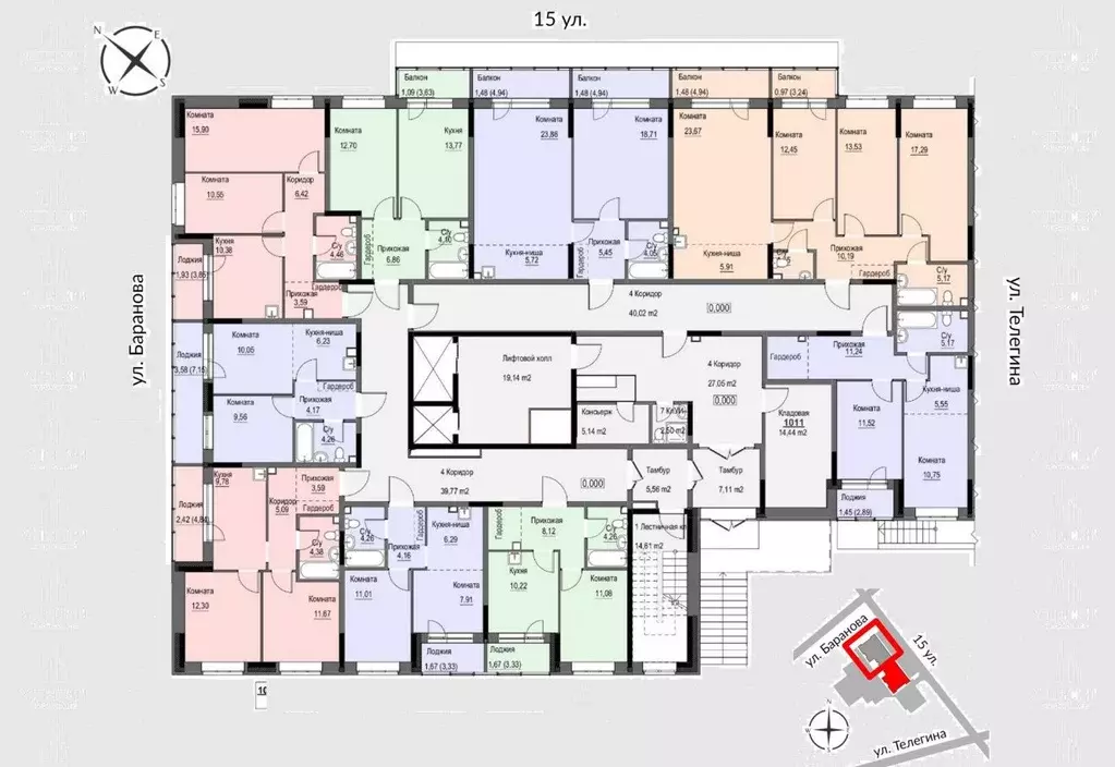 4-к кв. Удмуртия, Ижевск 15-я ул., 13 (92.51 м) - Фото 1