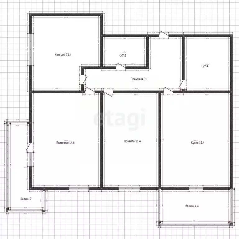 3-к кв. Краснодарский край, Краснодар ул. Конгрессная, 41к1 (70.2 м) - Фото 1