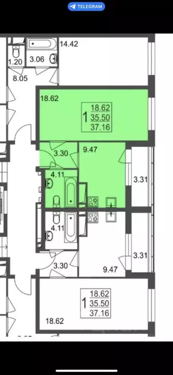1-к кв. Московская область, Красногорск городской округ, Нахабино пгт ... - Фото 1