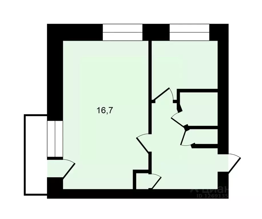 1-к кв. Владимирская область, Владимир Северная ул., 26 (31.5 м) - Фото 0