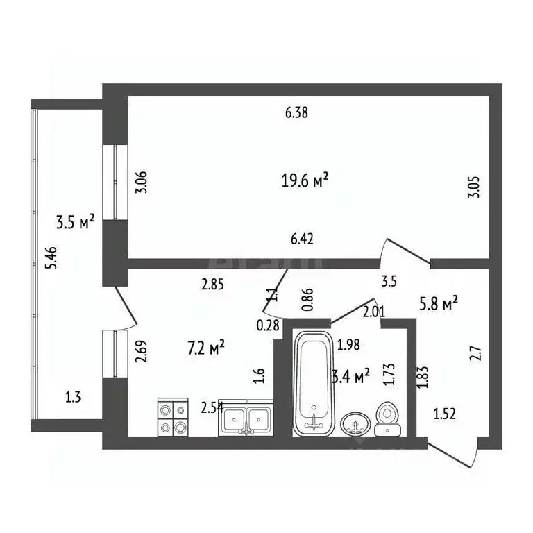 1-к кв. Башкортостан, Стерлитамак Солнечный мкр, ул. Караная Муратова, ... - Фото 1