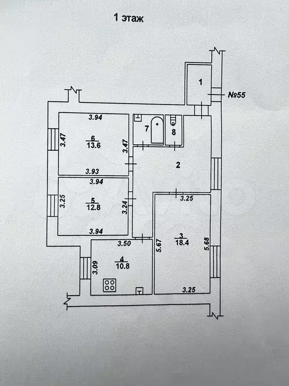 Комната 18,5 м в 3-к., 1/9 эт. - Фото 0