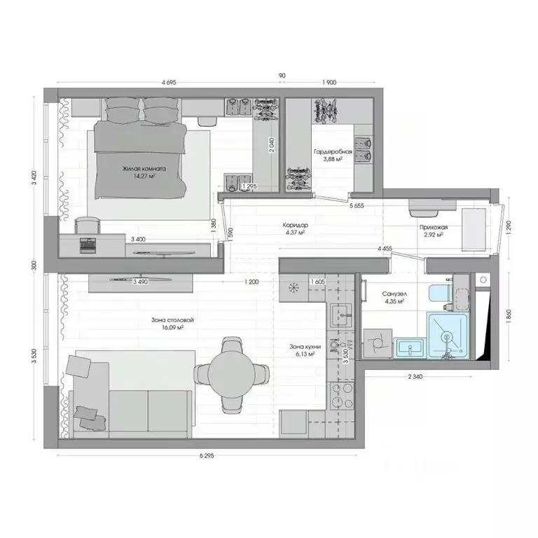 2-к кв. Приморский край, Владивосток ул. Нейбута (53.5 м) - Фото 1