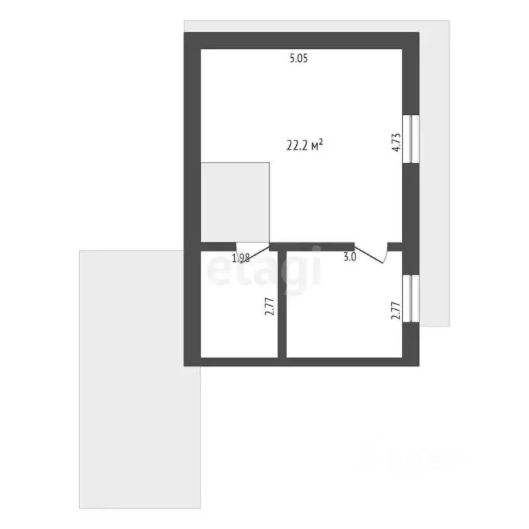 3-к кв. Калужская область, Дзержинский район, Никольское с/пос, д. ... - Фото 2