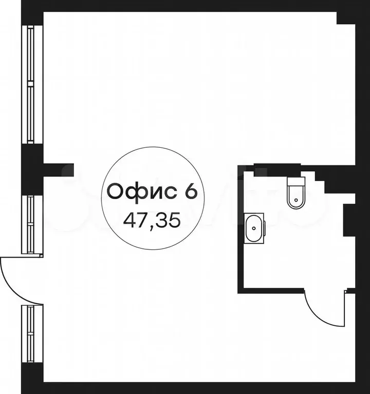 Офис, 47.35 м - Фото 0