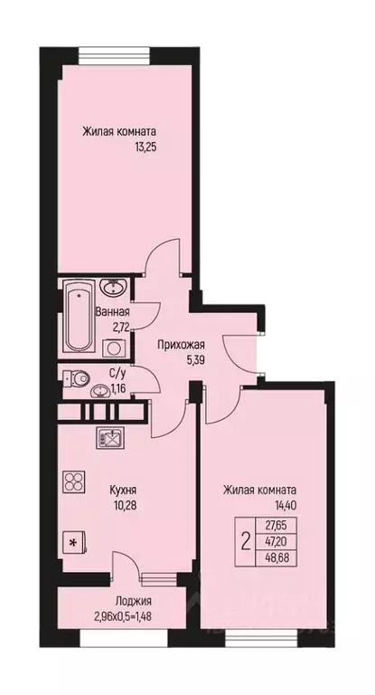 2-к кв. Адыгея, Тахтамукайский район, Старобжегокайское с/пос, Новая ... - Фото 1