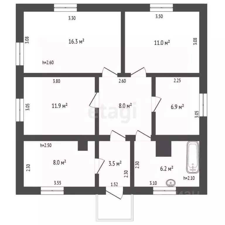 Дом в Тамбовская область, Сосновка рп ул. Запольского, 10 (46 м) - Фото 2