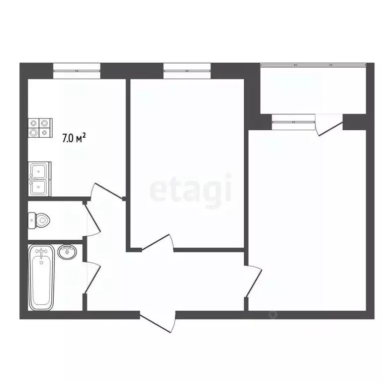 2-к кв. Ростовская область, Ростов-на-Дону просп. 40-летия Победы, 89 ... - Фото 2