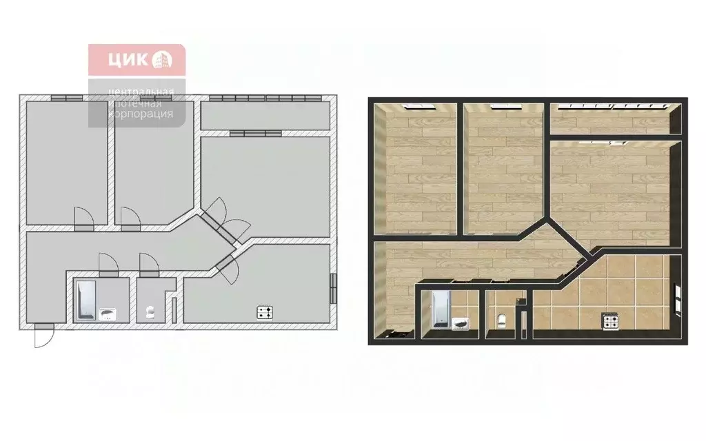 3-к кв. Рязанская область, Рязань ул. Шевченко, 82к1 (81.9 м) - Фото 1
