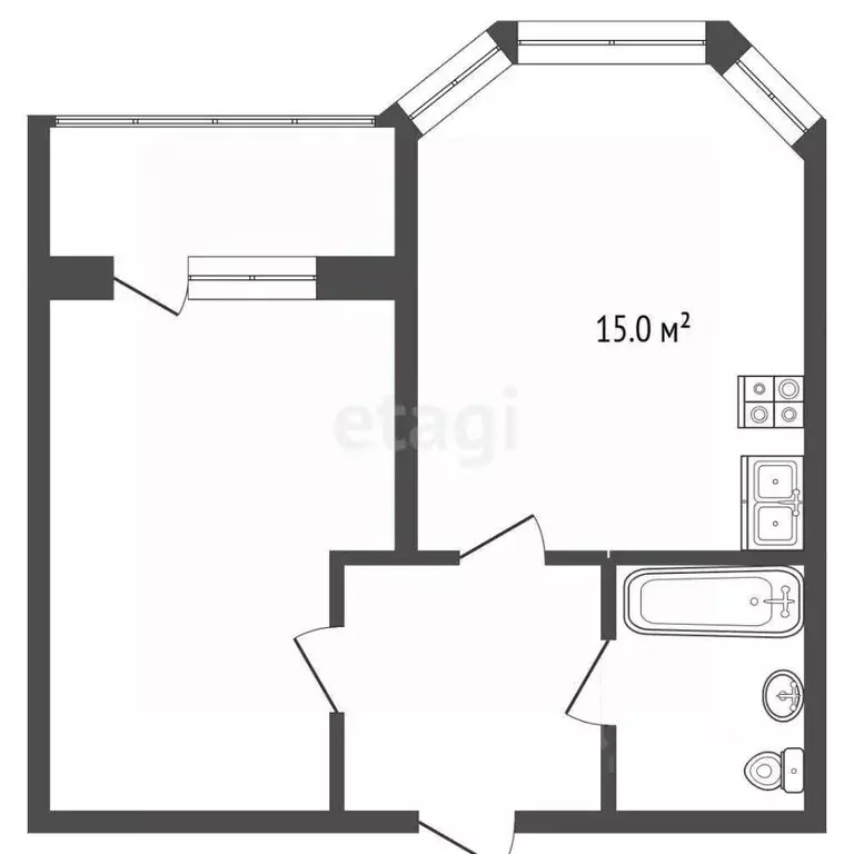 2-к кв. Москва Симферопольский бул., 30к3 (41.0 м) - Фото 2