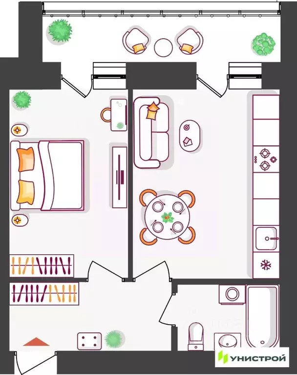 1-к кв. Самарская область, Тольятти ул. Владимира Высоцкого (38.79 м) - Фото 1