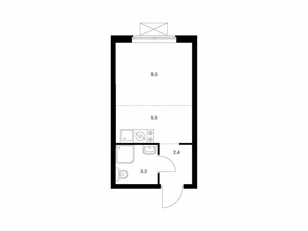 Квартира-студия: Владивосток, улица Борисенко, 48к2 (20.4 м) - Фото 1