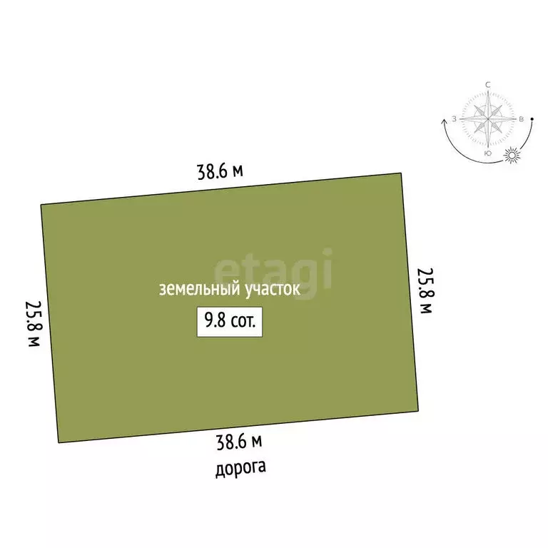 Участок в муниципальный округ Омский район, деревня Зелёное Поле (9.77 ... - Фото 1