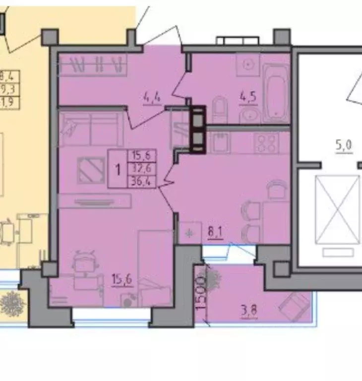 1-к кв. Хакасия, Абакан Советская ул., 123 (37.0 м) - Фото 1