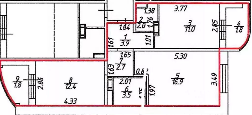 2-к кв. Московская область, Раменское ул. Молодежная, 30 (52.4 м) - Фото 1