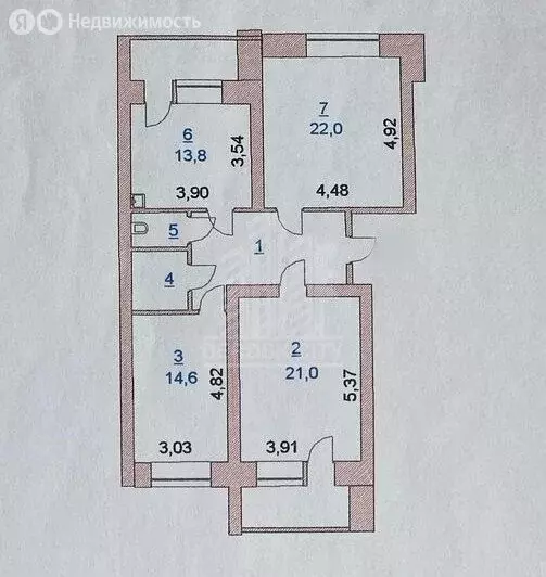 3-комнатная квартира: Бердск, микрорайон Северный, 19 (89.4 м) - Фото 2