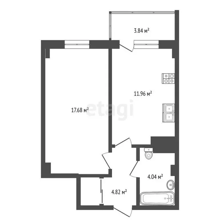 1-комнатная квартира: Калининград, улица Гайдара, 90 (43.5 м) - Фото 0