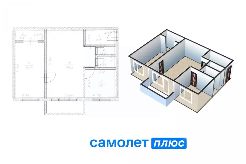 2-к кв. Кемеровская область, Кемерово просп. Ленина, 115 (44.5 м) - Фото 1