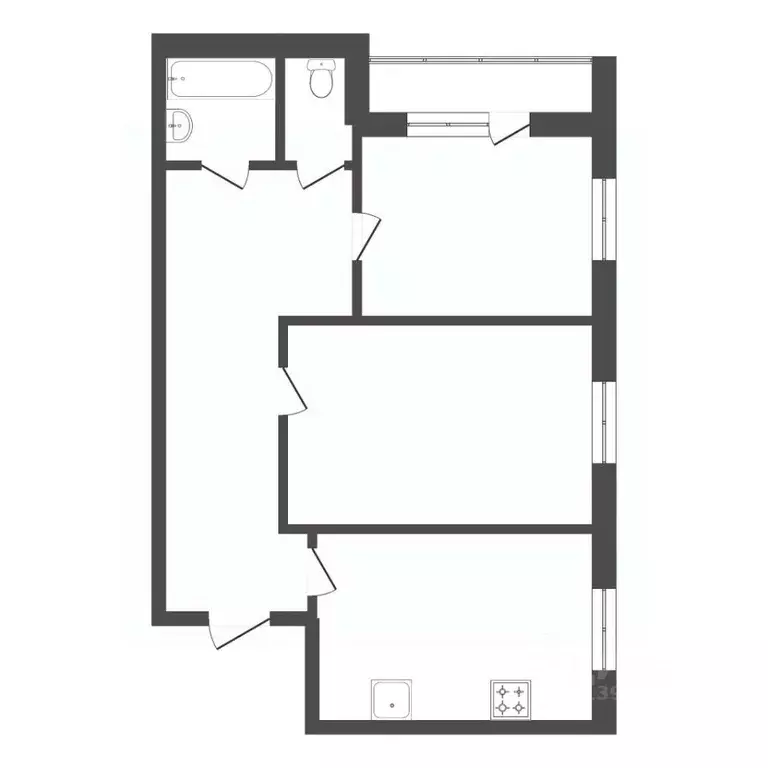 2-к кв. Тюменская область, Тюмень Ткацкий проезд, 5 (55.0 м) - Фото 2