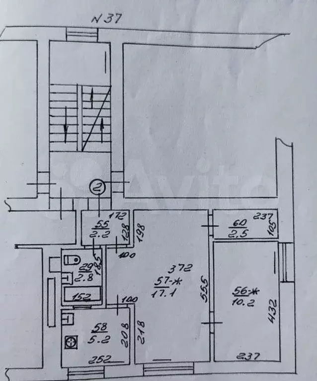 2-к. квартира, 40 м, 2/4 эт. - Фото 0