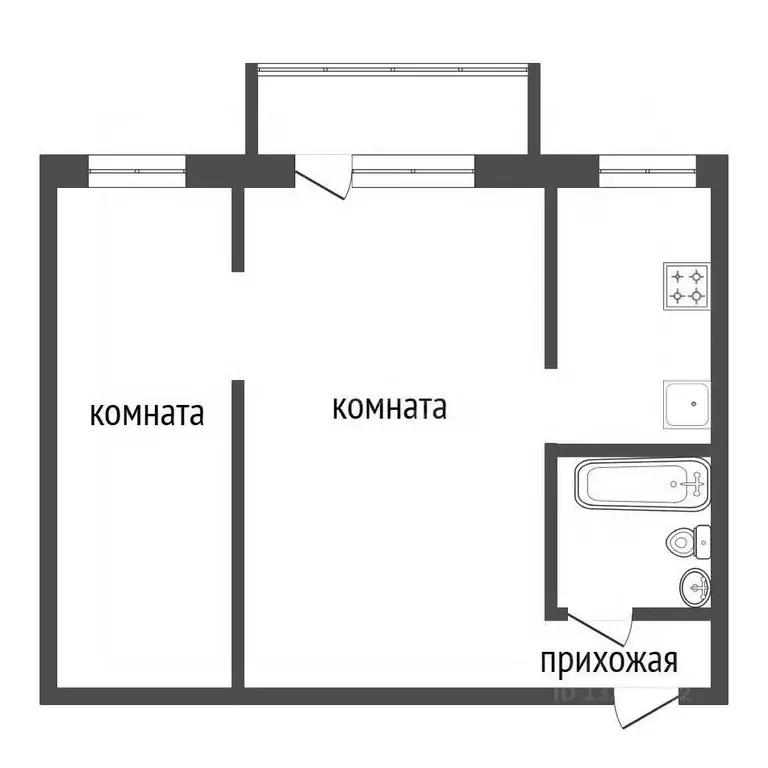 2-к кв. Красноярский край, Красноярск Высотная ул., 1 (45.0 м) - Фото 2