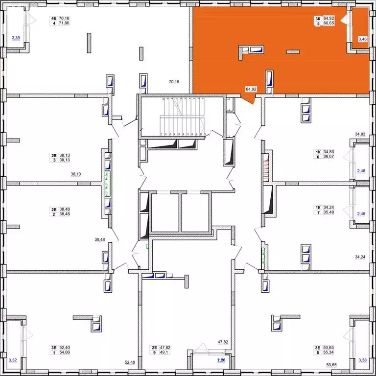 3-комнатная квартира: Кемерово, улица Дружбы, 9 (66.65 м) - Фото 1