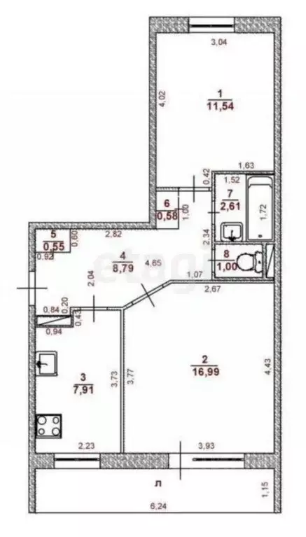 2-к кв. Ульяновская область, Ульяновск Ипподромная ул., 17 (50.0 м) - Фото 0