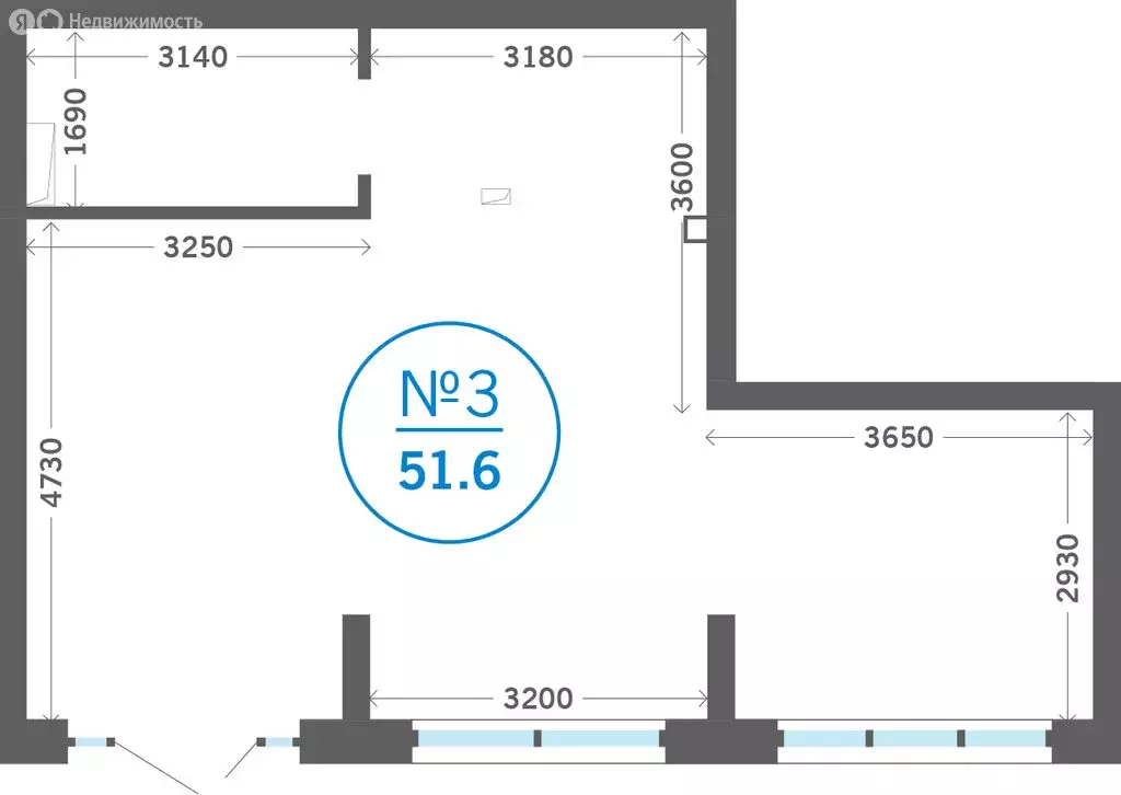 Помещение свободного назначения (51.6 м) - Фото 1